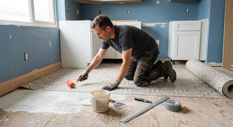 Sheet Linoleum Installation in Rockwall, TX
