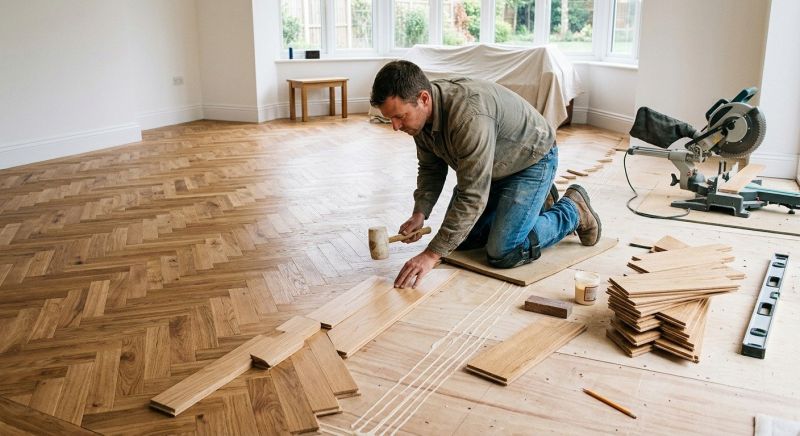 White Oak Floor Installation in Manassas, VA